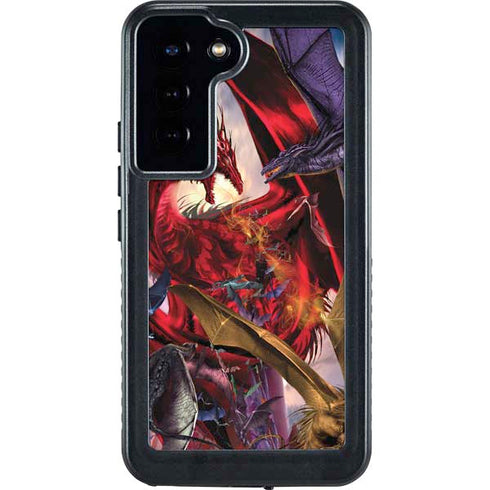 Dragon Battle by Ruth Thompson Galaxy S24 Plus Waterproof Case